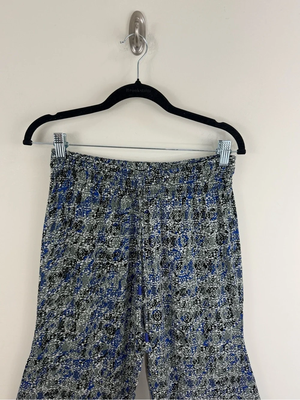 Poupette St. Barth Wide Leg Pants Size M Beachy Bohemian Elastic Waist Comfy - Picture 4 of 16